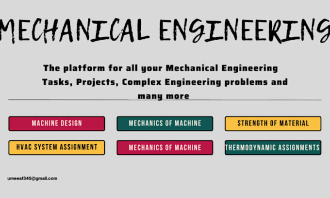 Gig Preview - Do mechanical engineering assigment and research work