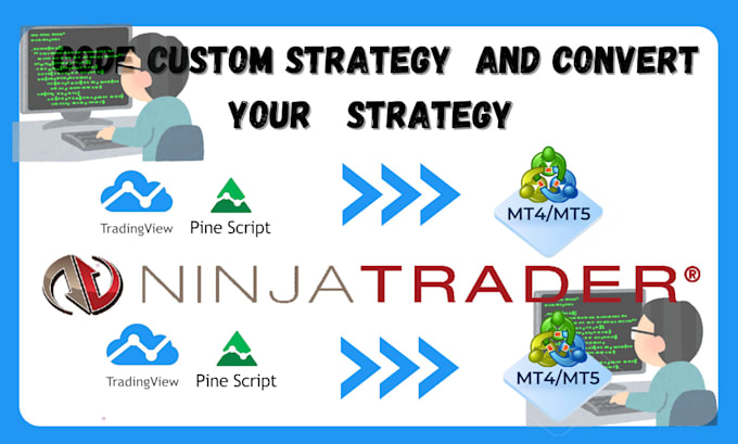 Gig Preview - Code custom strategy to tradingview mt4 and mt5 trading bot, ninjatrader ctrader