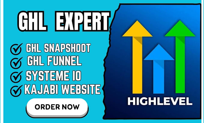 Bestseller - build ghl gohighlevel funnel systeme io kajabi website snapshoot go high level