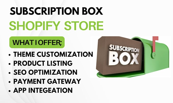 Bestseller - design subscription box shopify store membership website subscription website