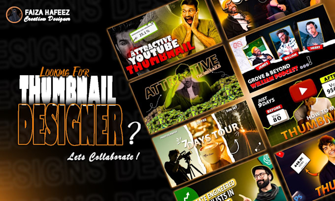 Gig Preview - Design stunning, affordable, and creative thumbnails for videos and podcasts