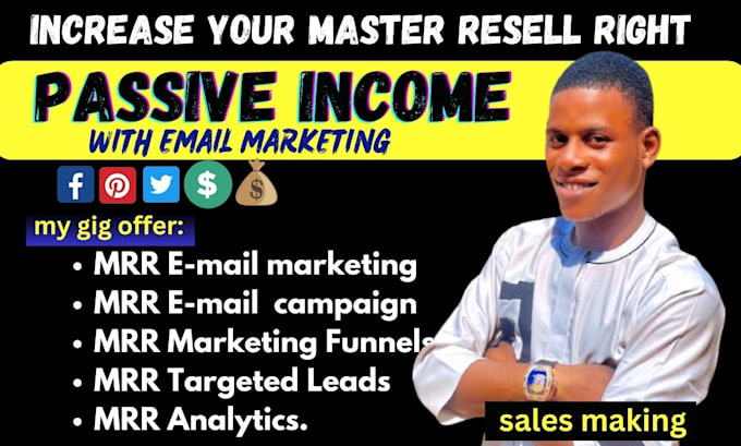 Gig Preview - Unlock profits with master resell rights with email marketing,salesfunnel