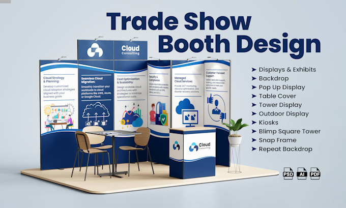 Gig Preview - Design your perfect trade show booth and backdrop