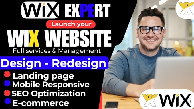 Gig Preview - Launch wix website design, redesign wix website, wix development online store