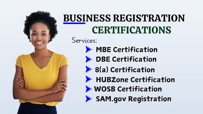 Gig Preview - Do business certification as sba, 8a,wbe, mwbe, dbe, wosb, sdvosb, vosb, hubzone