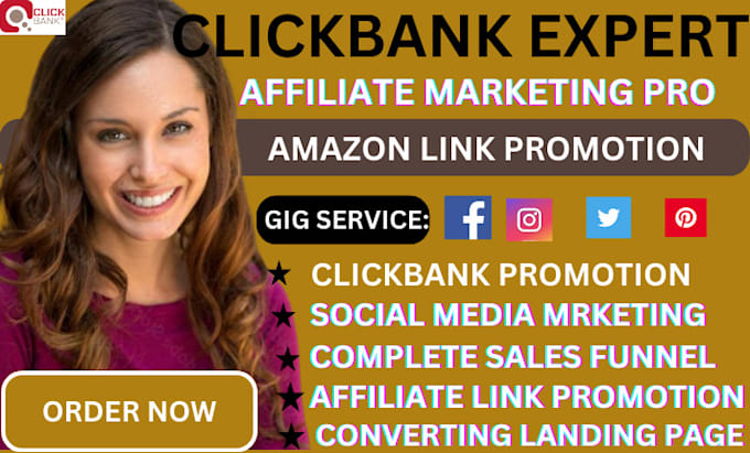 Gig Preview - Promote affiliate marketing, do sales funnel clickbank amazon website sales