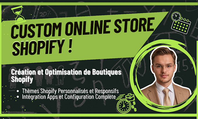 Gig Preview - Build your custom shopify store for ultimate success