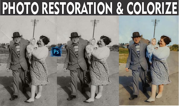 Gig Preview - Restore, color, fix, enlarge, enhance, sharpen, and retouch your photo