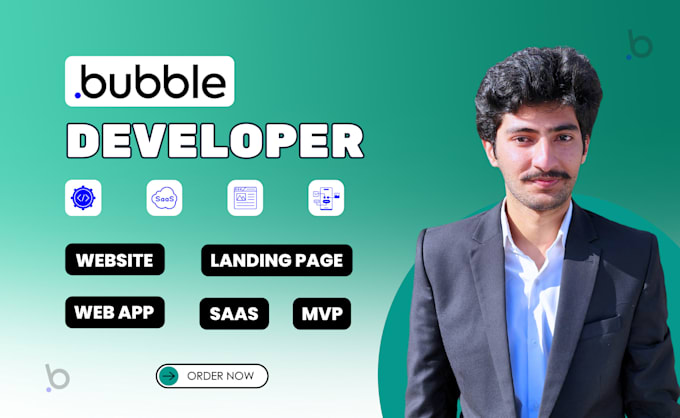 Gig Preview - Develop bubble website, web app, mvp and saas as bubble io developer