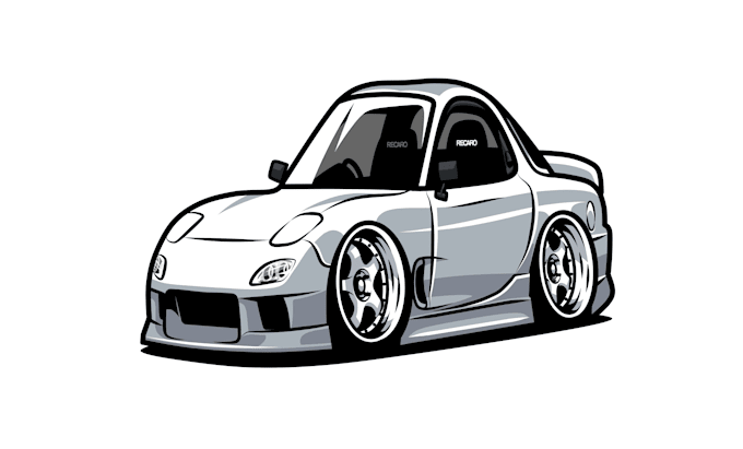 Gig Preview - Draw your car into chibi style from your photo