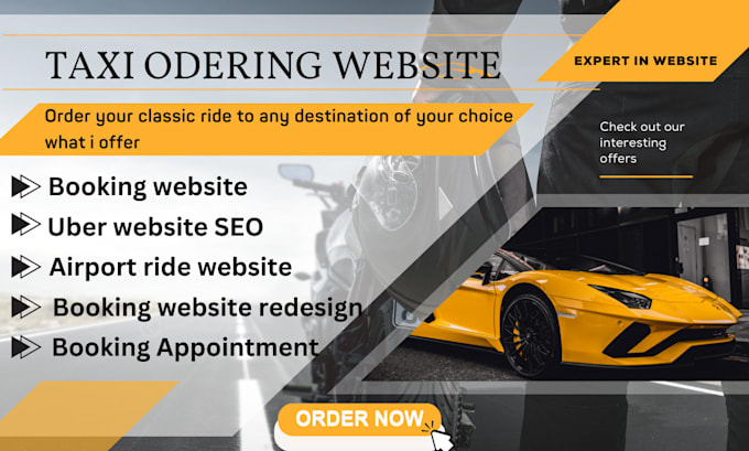 Gig Preview - Creat taxi booking website, uber website, delivery website, website redesign