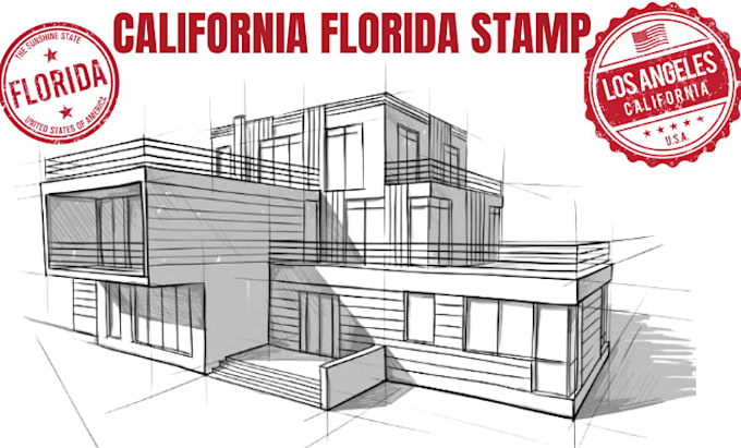 Bestseller - do california, florida USA landscape architect building plan stamp for approval