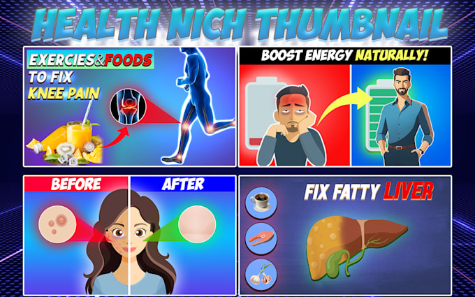 Gig Preview - Health niche thumbnails design