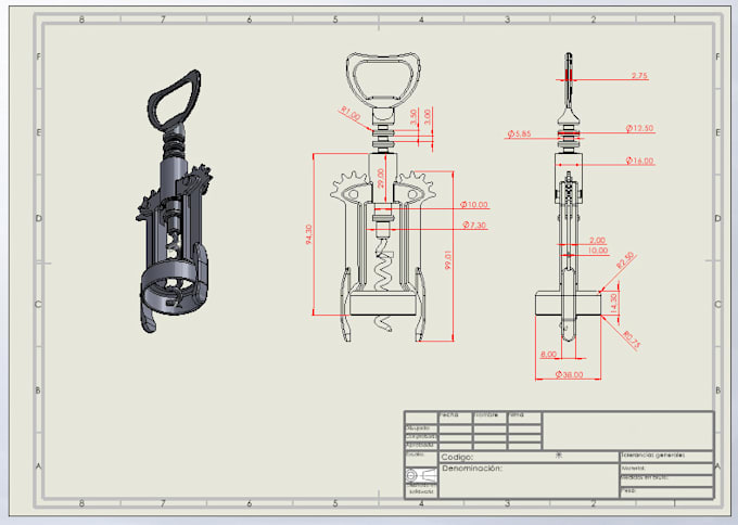 Bestseller - design 2d and 3d models for 3d printing using solidworks