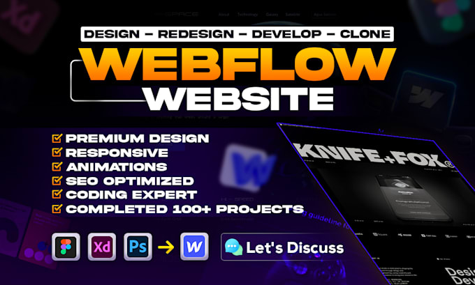 Gig Preview - Do develop, clone webflow website or landing page design as a webflow expert