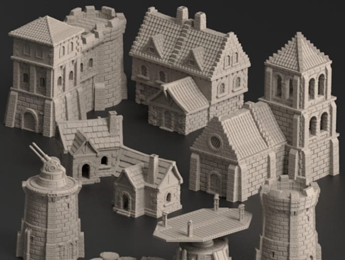 Gig Preview - Design 3d miniature terrain,medieval dnd building,trpg 3d print environment,stl