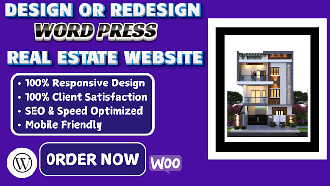 Gig Preview - Design a professional real estate website in wordpress