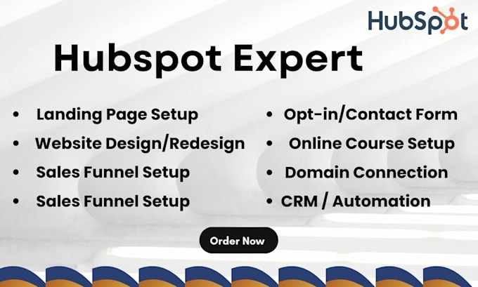 Gig Preview - Do hubspot form, hubspot website, setup hubstop landing page, hubspot crm