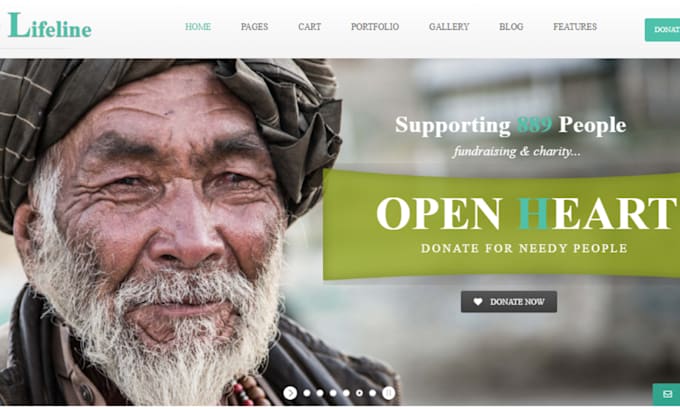 Gig Preview - Design nonprofit website for charity donations fundraising