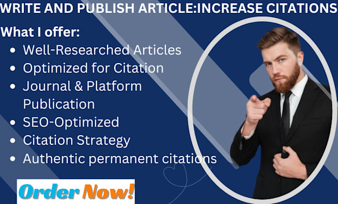 Gig Preview - Write and publish on peer reviewed journals, increase and backdate citation