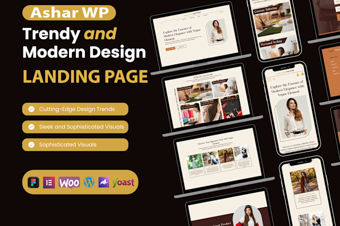 Gig Preview - Design modern landing page for business in wordpress elementor