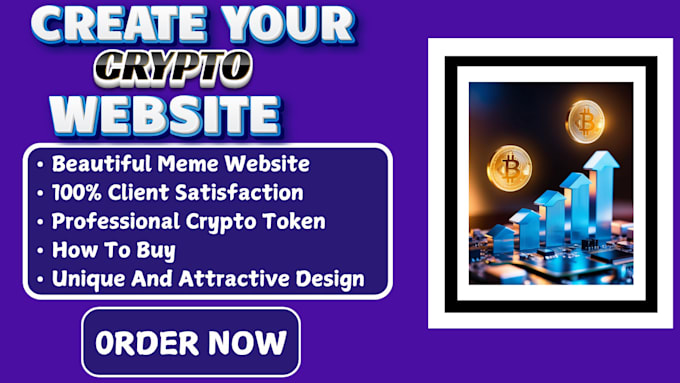 Gig Preview - Design crypto token website, coin or meme website