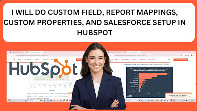 Gig Preview - Do custom field, report mappings, custom properties salesforce setup in hubspot