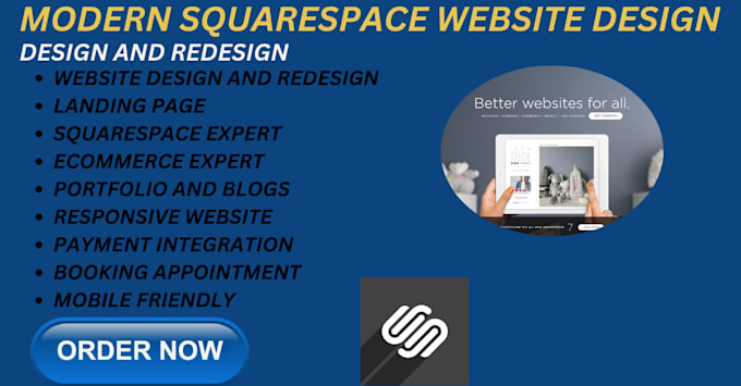 Gig Preview - Build professional and responsive squarespace website