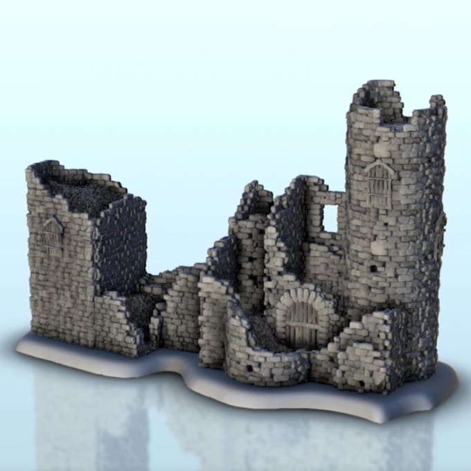 Gig Preview - Design 3d tabletop gaming terrain ruin for print,stl,obj,trpg environment,zbrush