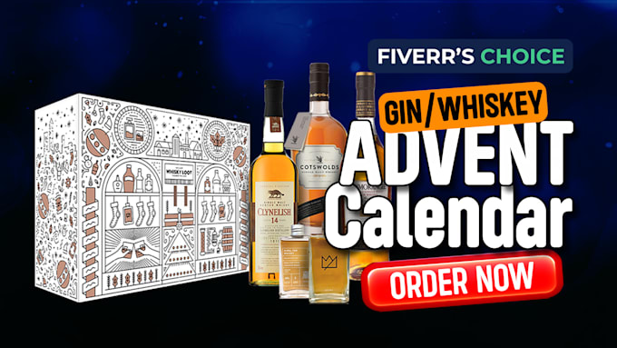 Gig Preview - Design a gin or whiskey advent calendar