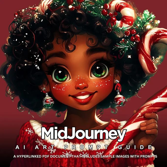 Gig Preview - Midjourney niji 6 festive curls prompt bundle