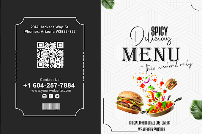 Gig Preview - Design professional restaurant menu and food truck menu