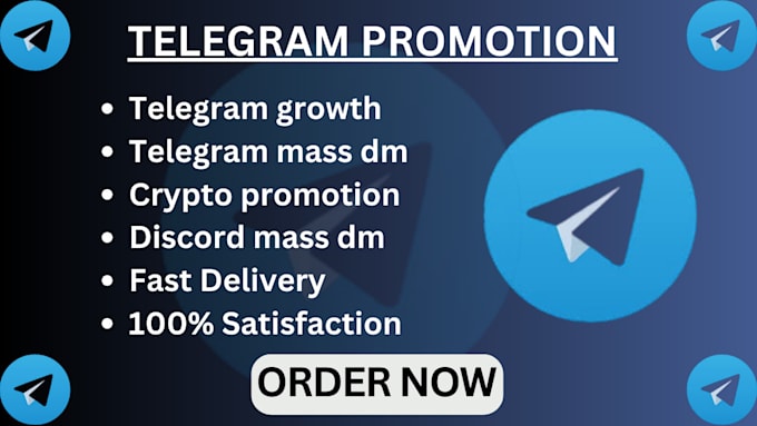 Gig Preview - Telegram promotion, telegram mass dm, mass dm, telegram promotion