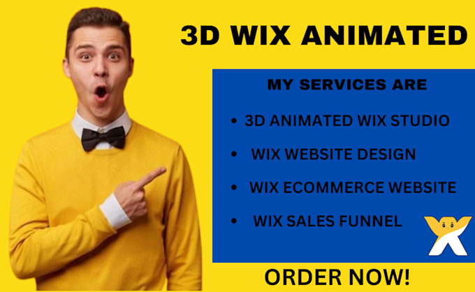 Gig Preview - Do 3d wix animated website wix studio interactive website wix ecommerce website