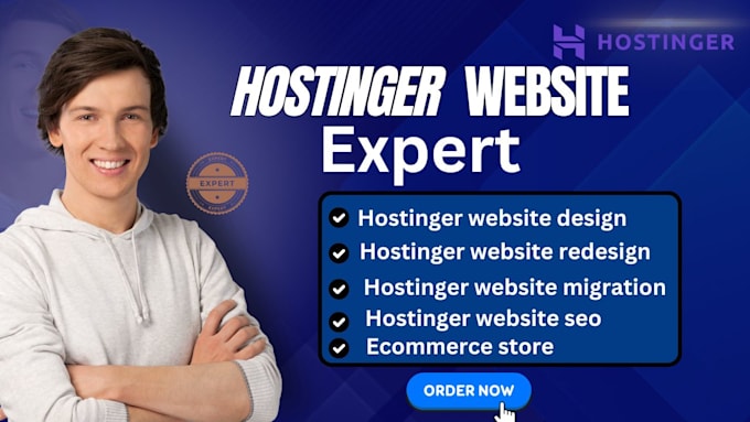 Gig Preview - Design hostinger website redesign hostinger website design hostinger bluehost