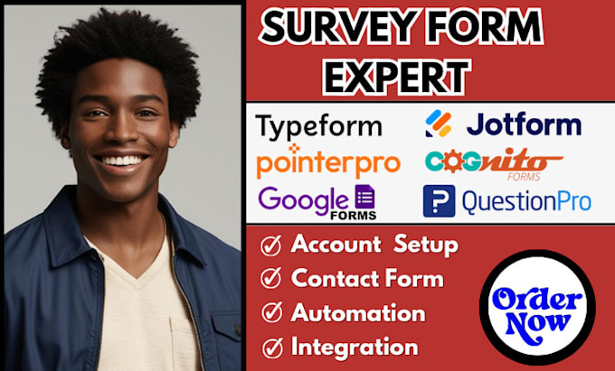 Gig Preview - Setup jotform google forms questionpro typeform zoho survey cognito forms visme