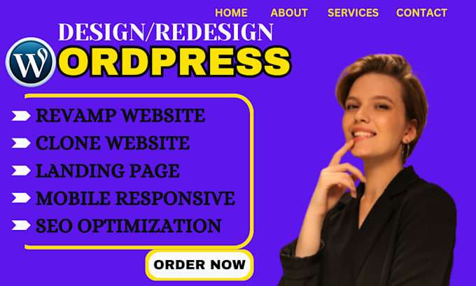 Gig Preview - Fix revamp clone wordpress website design wordpress business website development