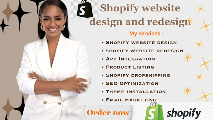 Gig Preview - Do shopify website development design and redesign