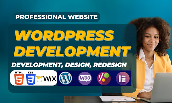 Gig Preview - Design an amazing professional wordpress website, business website development