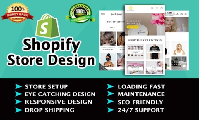 Gig Preview - Build high converting shopify dropshipping store, shopify website design