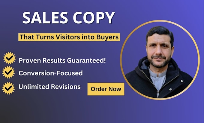 Gig Preview - Write persuasive sales copy and sales page copywriting