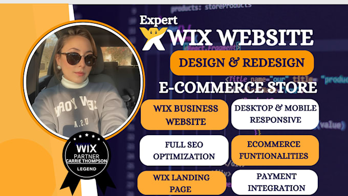 Gig Preview - Redesign wix website design ecommerce wix website build online business website