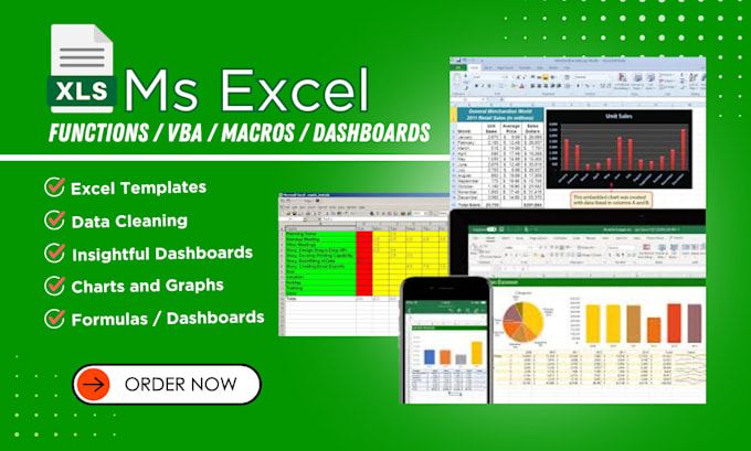 Gig Preview - Do interactive excel dashboards microsoft excel spreadsheet excel data cleaning