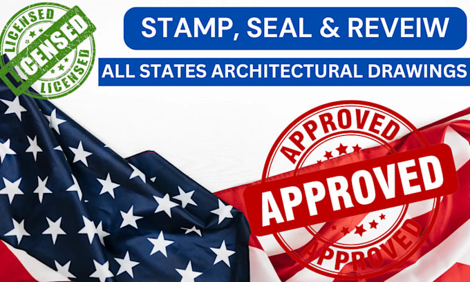 Gig Preview - Do pe stamp, mep stamp, architectural stamp, for all usa states city permit