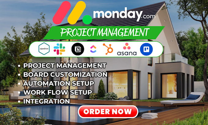 Gig Preview - Project management monday crm clickup trello zoho asana notion monday automation