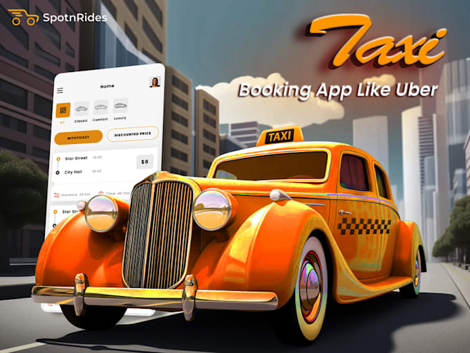 Gig Preview - Taxi booking app, bike booking app, taxi app, taxi booking app urber clone taxi