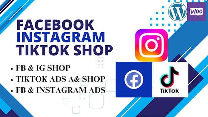 Gig Preview - Setup facebook shop tiktok shop instagram shop tiktok ads campaign business page