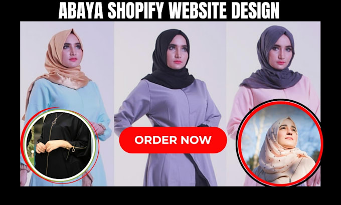 Gig Preview - Build abaya shopify store islamic wear shopify website abaya website hijab store