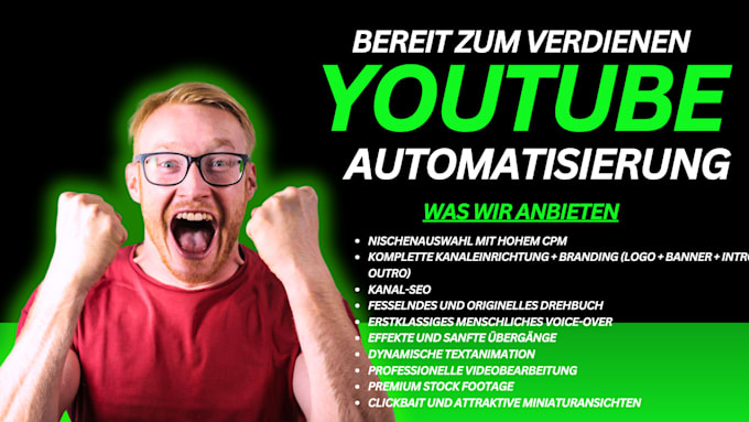 Gig Preview - Automatisierte einnahmequelle erstellen, cash cow youtube kanal, cash cow kanal