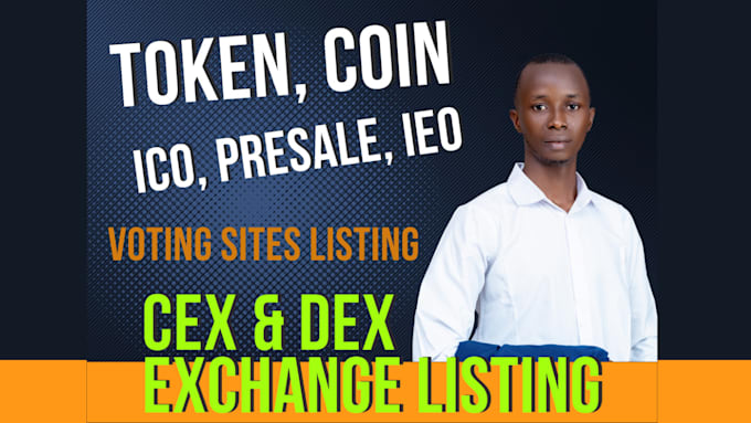 Gig Preview - Do coinmarketcap token coin crypto exchange listing cmc dex listing on coingecko